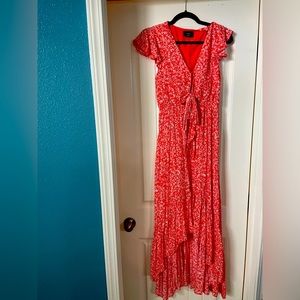 Orange hi low vici dress